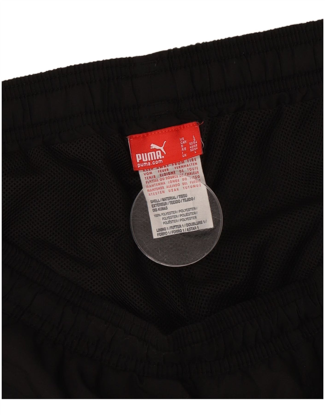 Calça de treino masculina Puma grande poliéster colorblock preto