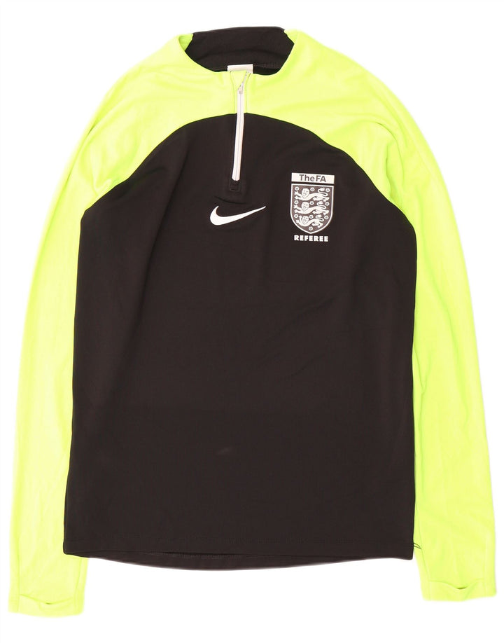Top gráfico masculino Nike The FA Referee manga comprida pequeno bloco colorido preto