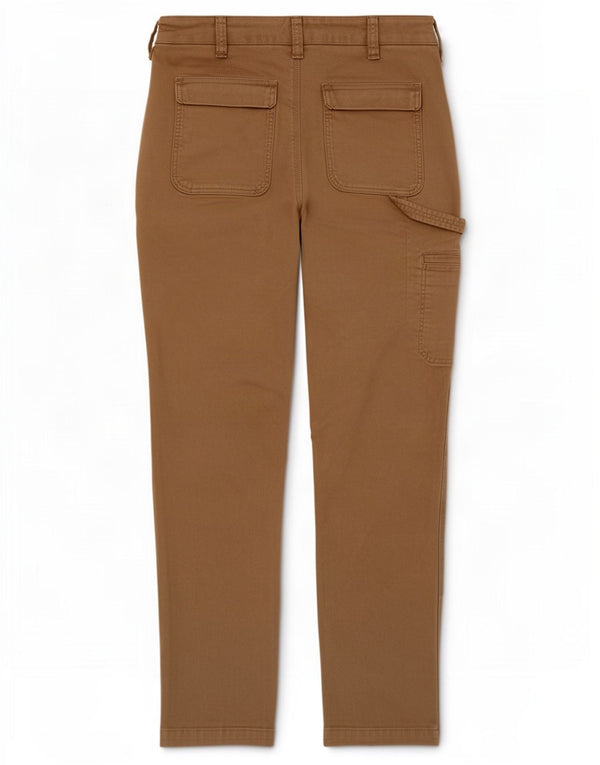Calça cargo slim masculina Fat Face W34 L34 algodão bege