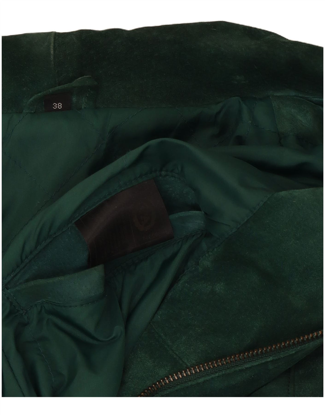 Sobretudo feminino de camurça oversized C&A EU 38 couro verde médio