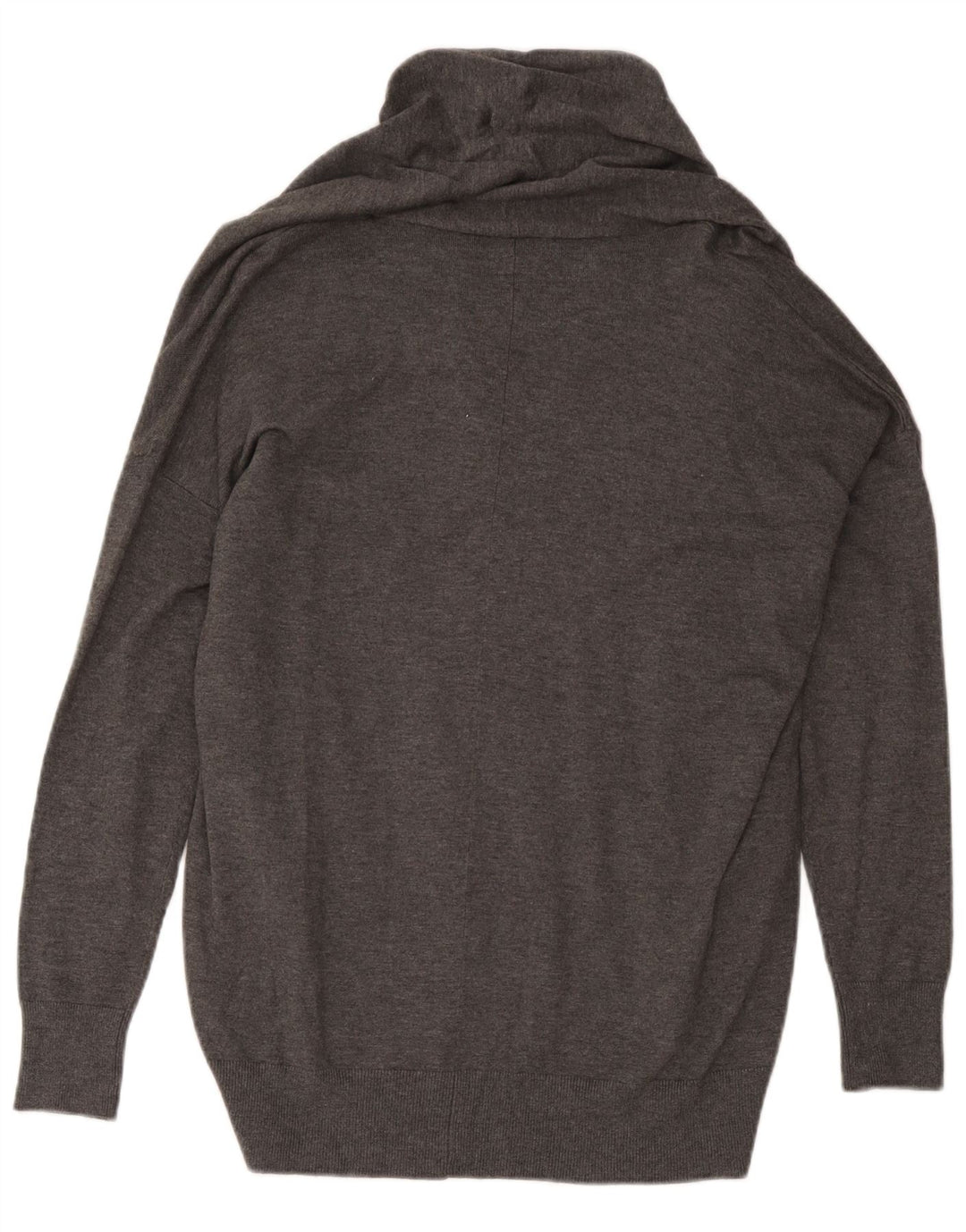 Suéter cardigã feminino grande Zara Reino Unido 16 viscose cinza grande