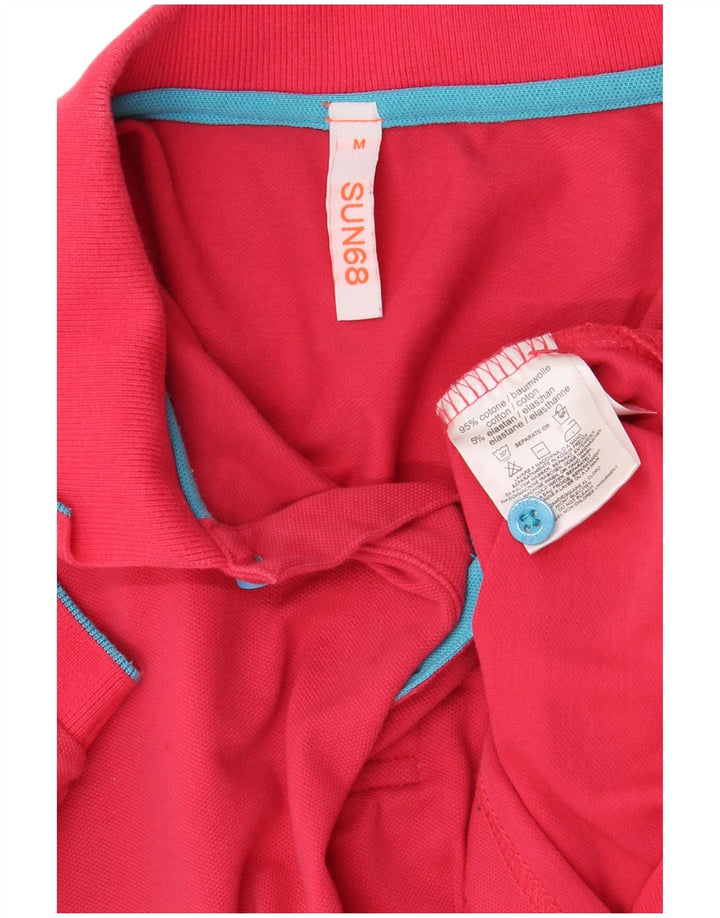 Camisa polo masculina Sun68 médio algodão rosa