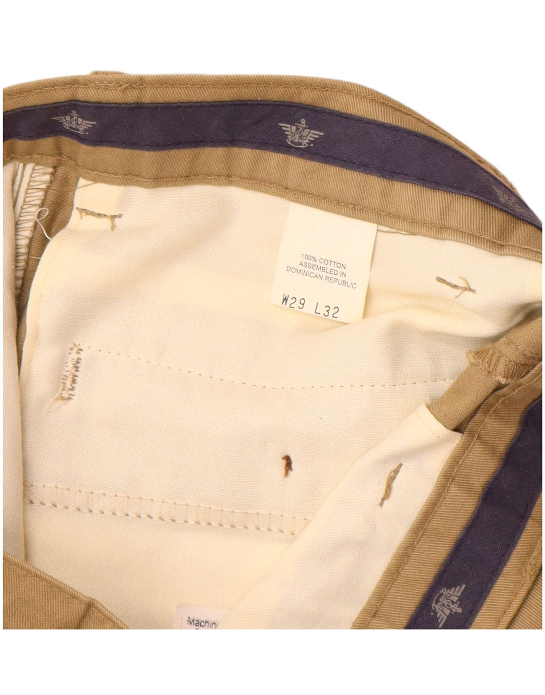 Calça Chino Masculina DOCKERS Pegged W29 L32 Algodão Bege