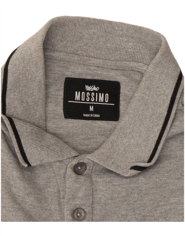 Camisa polo masculina MOSSIMO algodão cinza médio