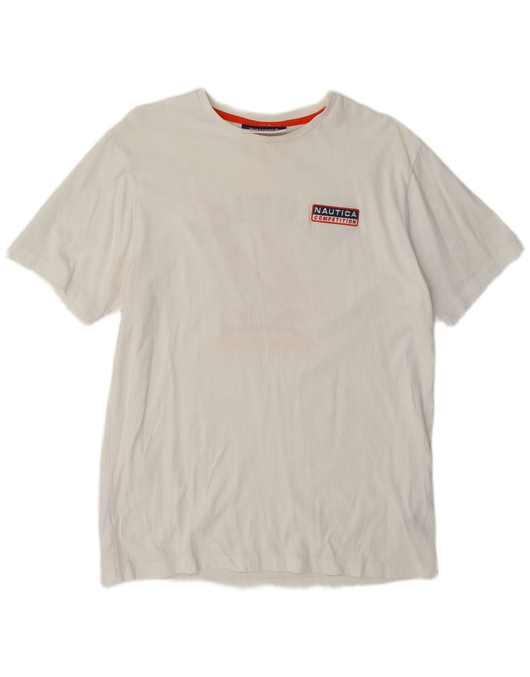 Camiseta masculina gráfica Nautica Top grande de algodão branco