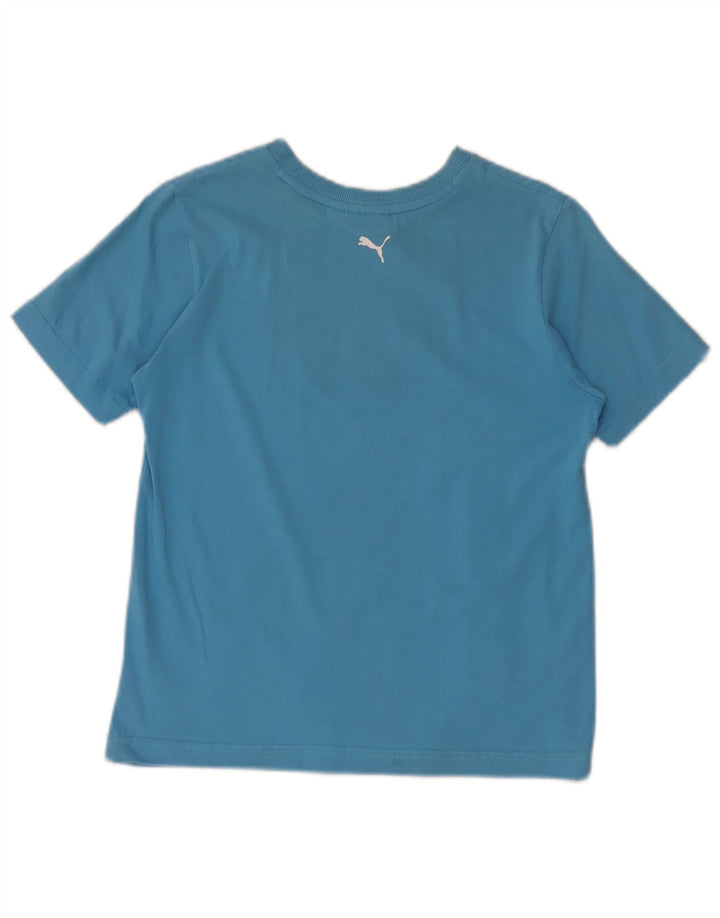 Puma Camiseta Feminina Graphic Top UK 12 Algodão Azul Médio