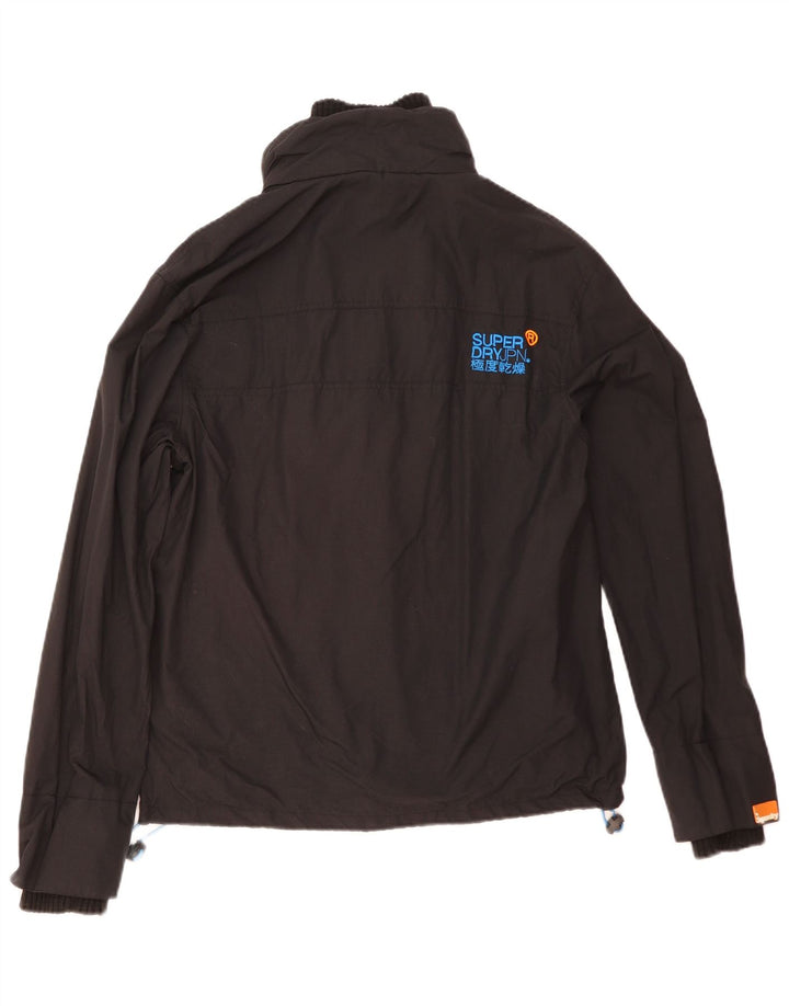 Jaqueta corta-vento feminina Superdry Windcheater Graphic UK 16 grande preta