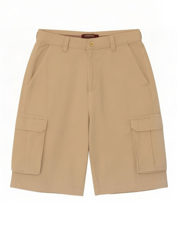 Carrera Mens Cargo Shorts IT 46 Pequeno W28 Algodão Bege