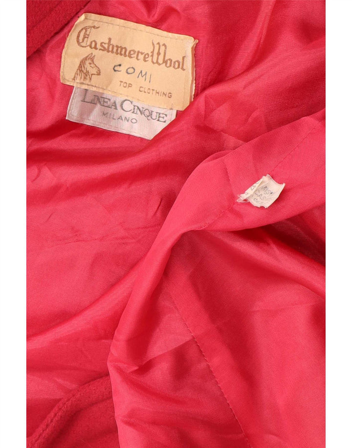 Sobretudo oversized feminino Linea Cinque IT 46 Caxemira vermelha grande