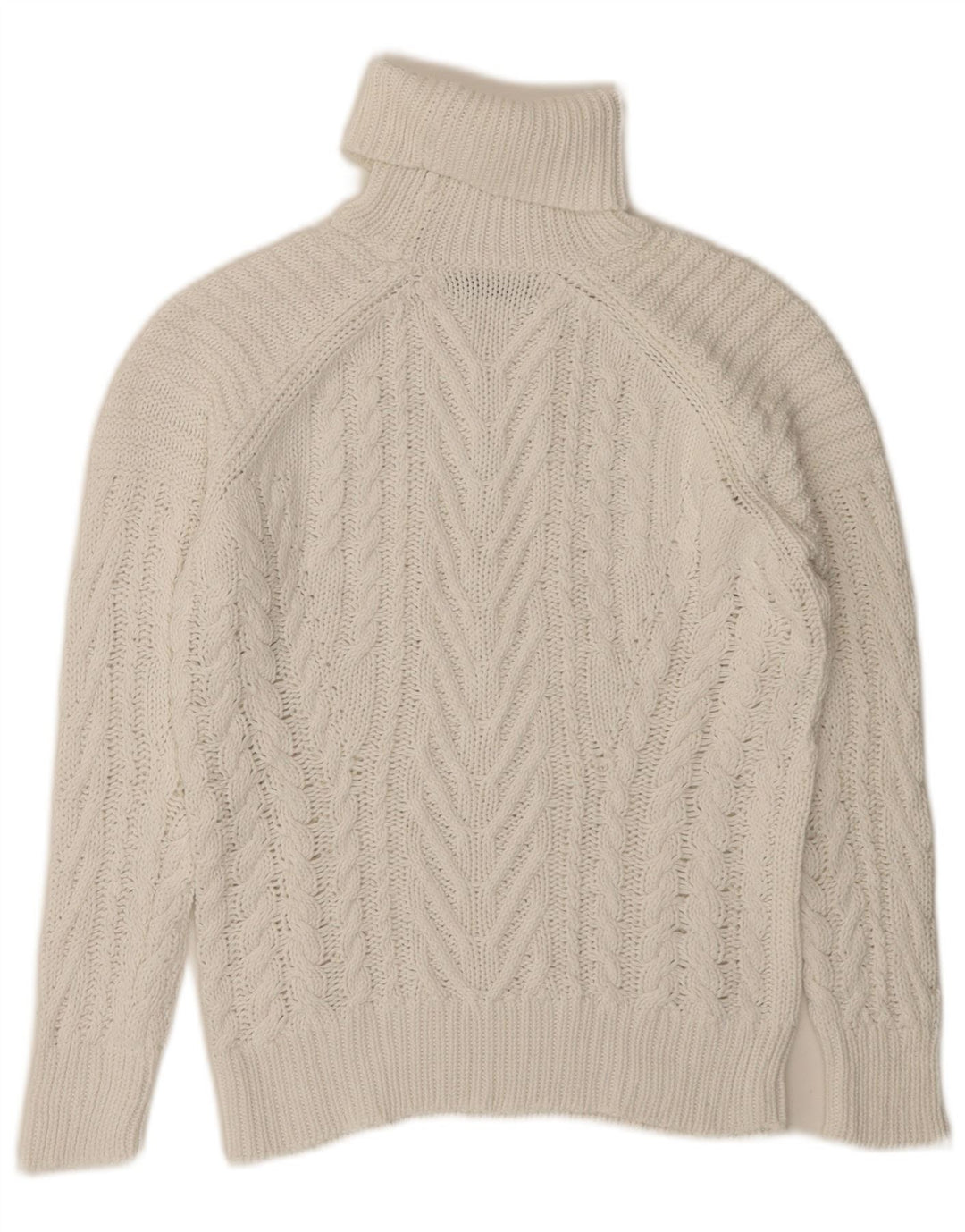 Zara Suéter feminino com gola redonda e gola redonda, Reino Unido 10, pequeno, branco