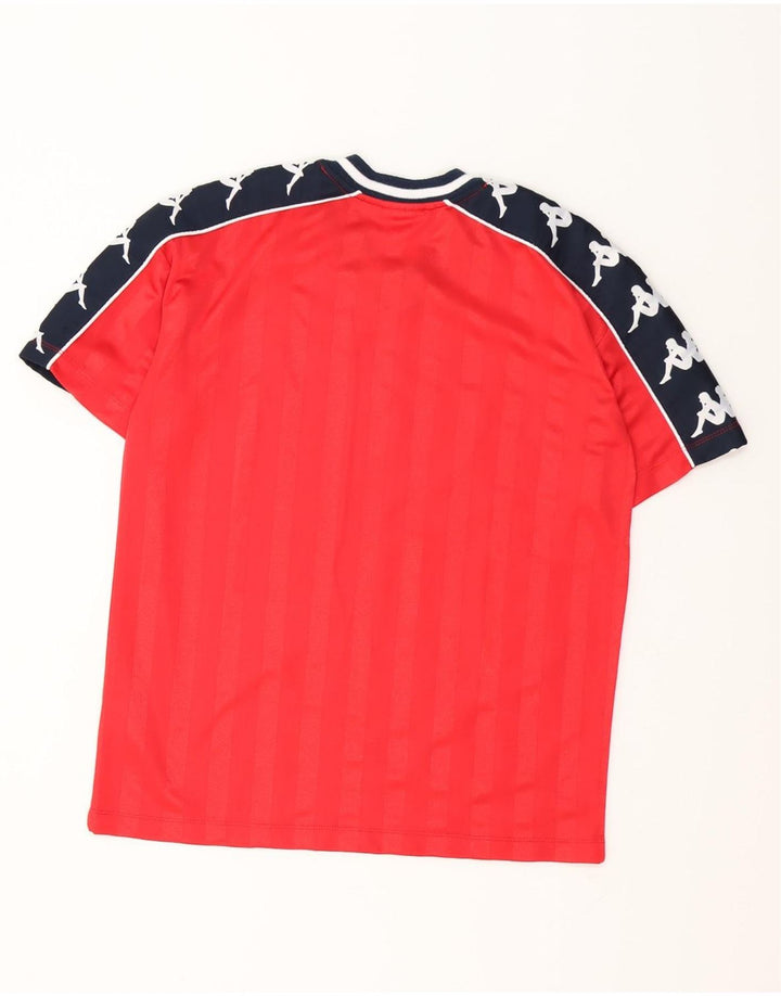 Camiseta gráfica masculina KAPPA Top pequeno bloco colorido vermelho