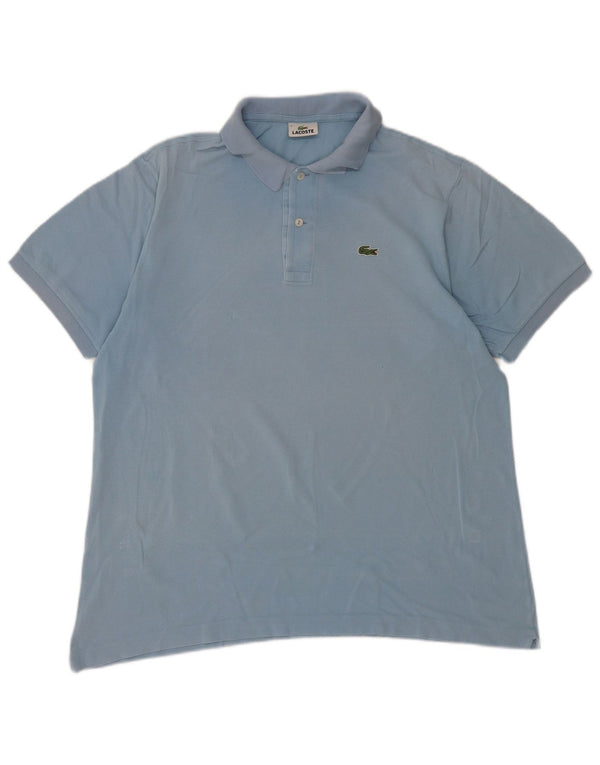 Camisa polo masculina LACOSTE tamanho 7 2XL algodão azul