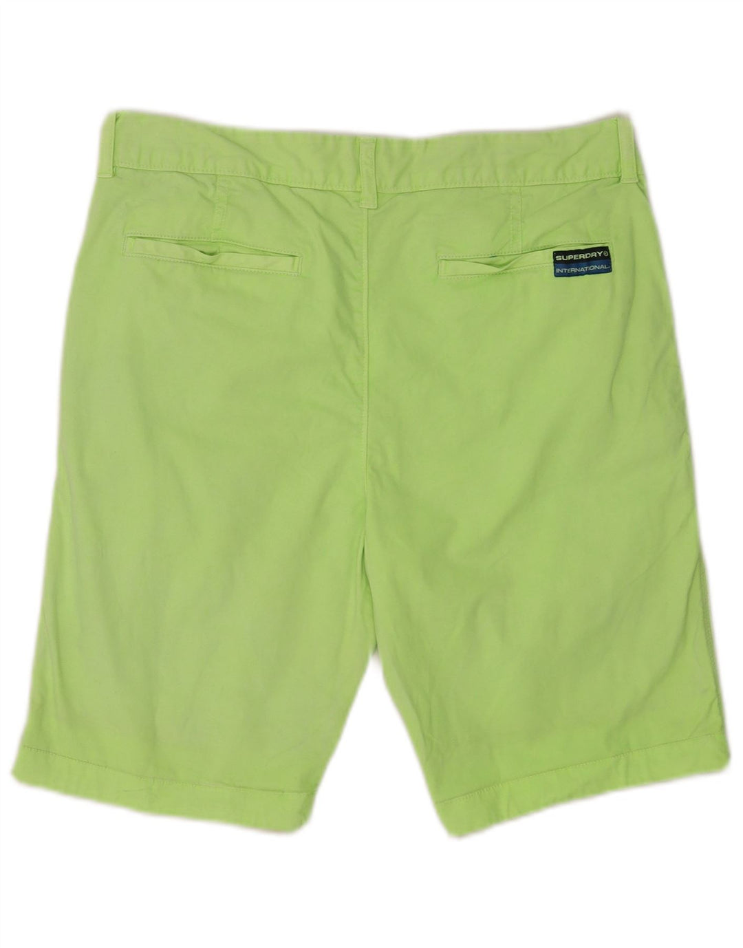 Superdry Mens Chino Shorts Pequeno W29 Algodão Verde