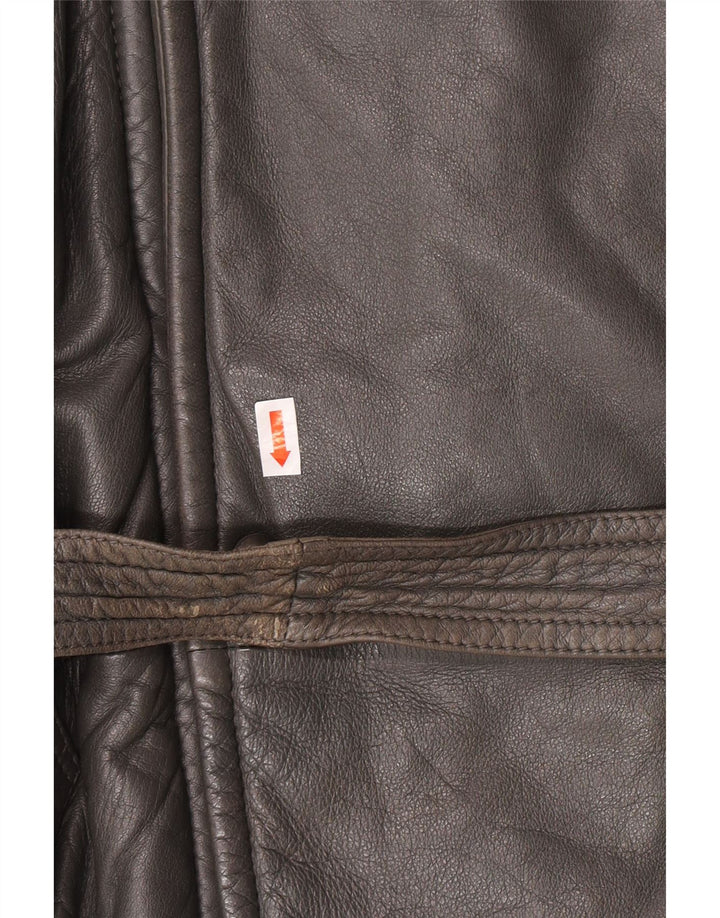 Casaco de couro masculino DRESSCO IT 54 2XL couro cinza