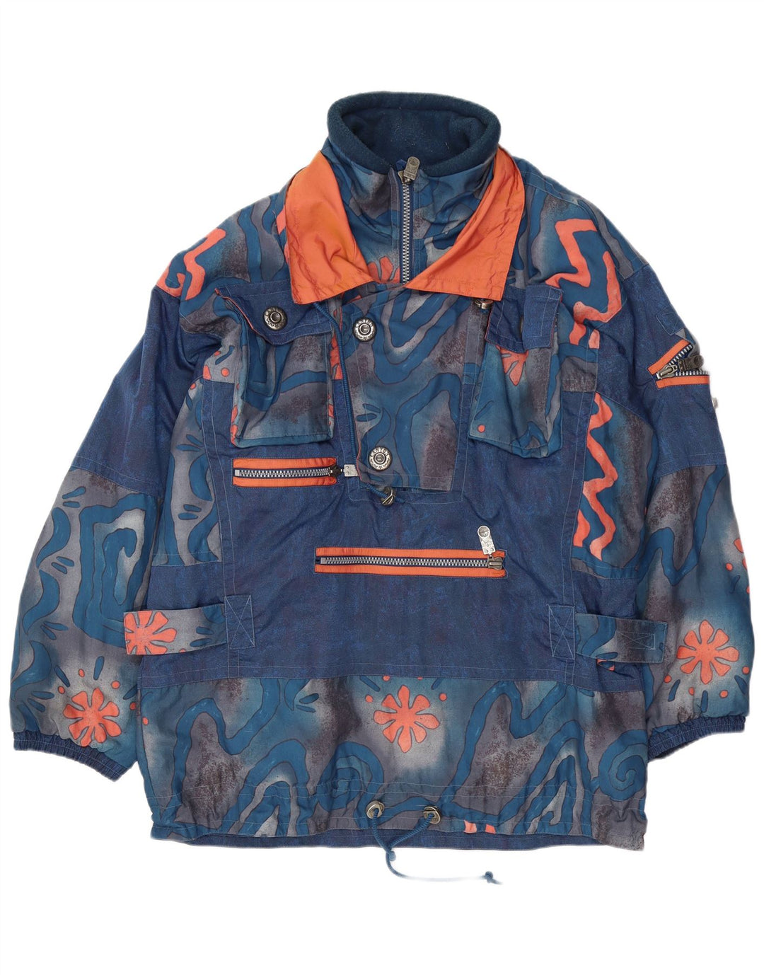 Jaqueta corta-vento masculina CANYON UK 40 grande azul geométrico