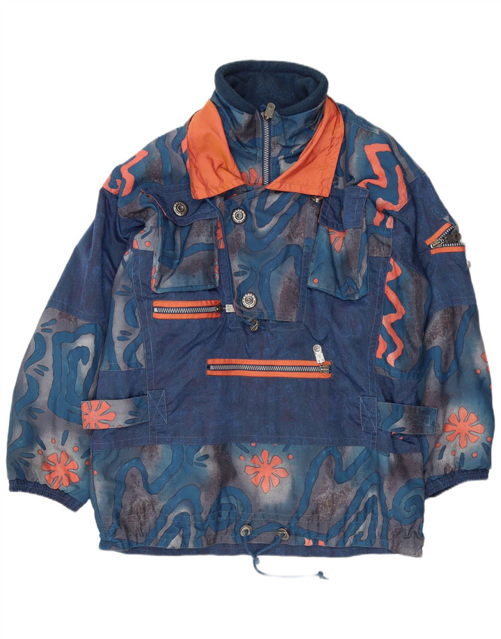 Jaqueta corta-vento masculina CANYON UK 40 grande azul geométrico