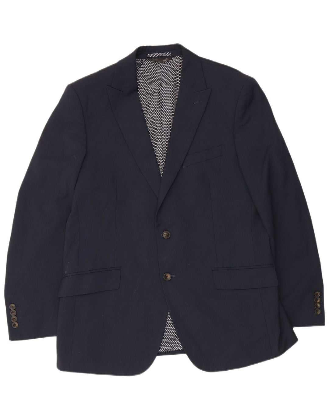 Jaqueta blazer masculina de 2 botões MARKS & SPENCER Reino Unido 42 grande azul marinho
