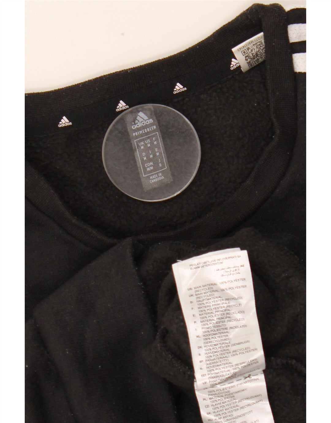 ADIDAS Mens Sweatshirt Jumper Médio Preto Poliéster