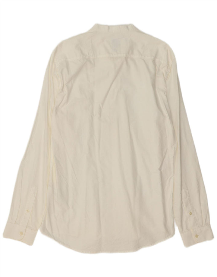 Camisa masculina ZARA com ajuste relaxado grande algodão branco