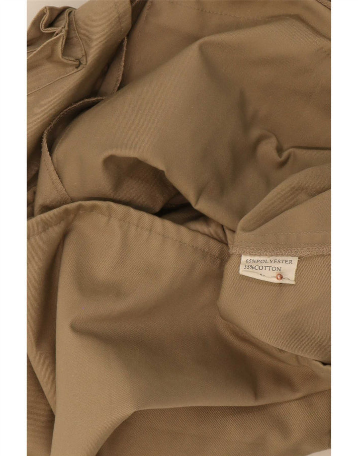 Colete utilitário masculino vintage IT 56 3XL poliéster bege