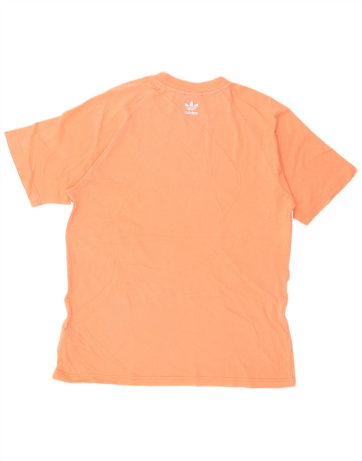 Adidas Mens Graphic T-Shirt Top Médio Algodão Laranja