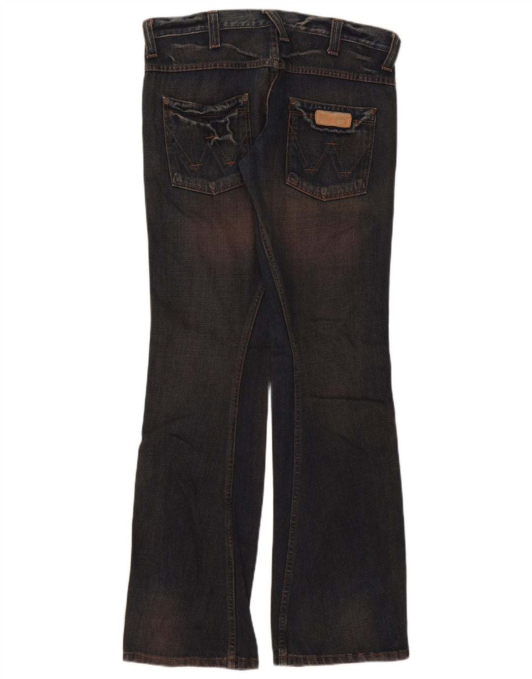 Wrangler Masculino Sharkey Bootcut Jeans W32 L34 Azul Marinho Algodão