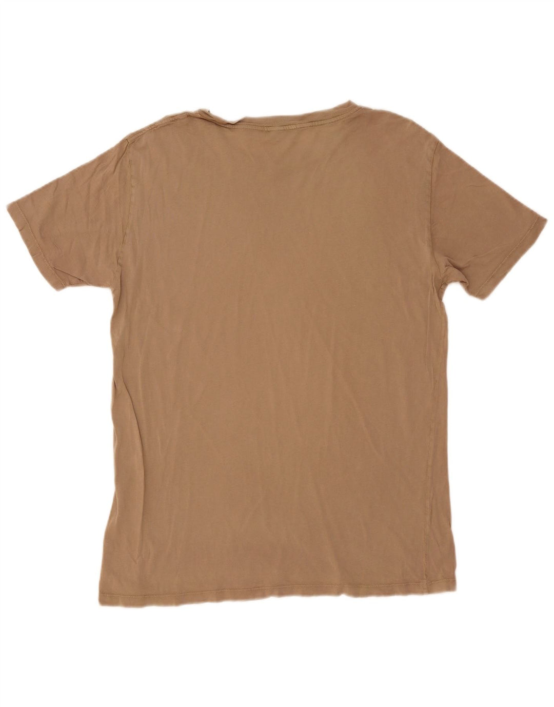 Replay Camiseta Masculina Top Grande Algodão Bege