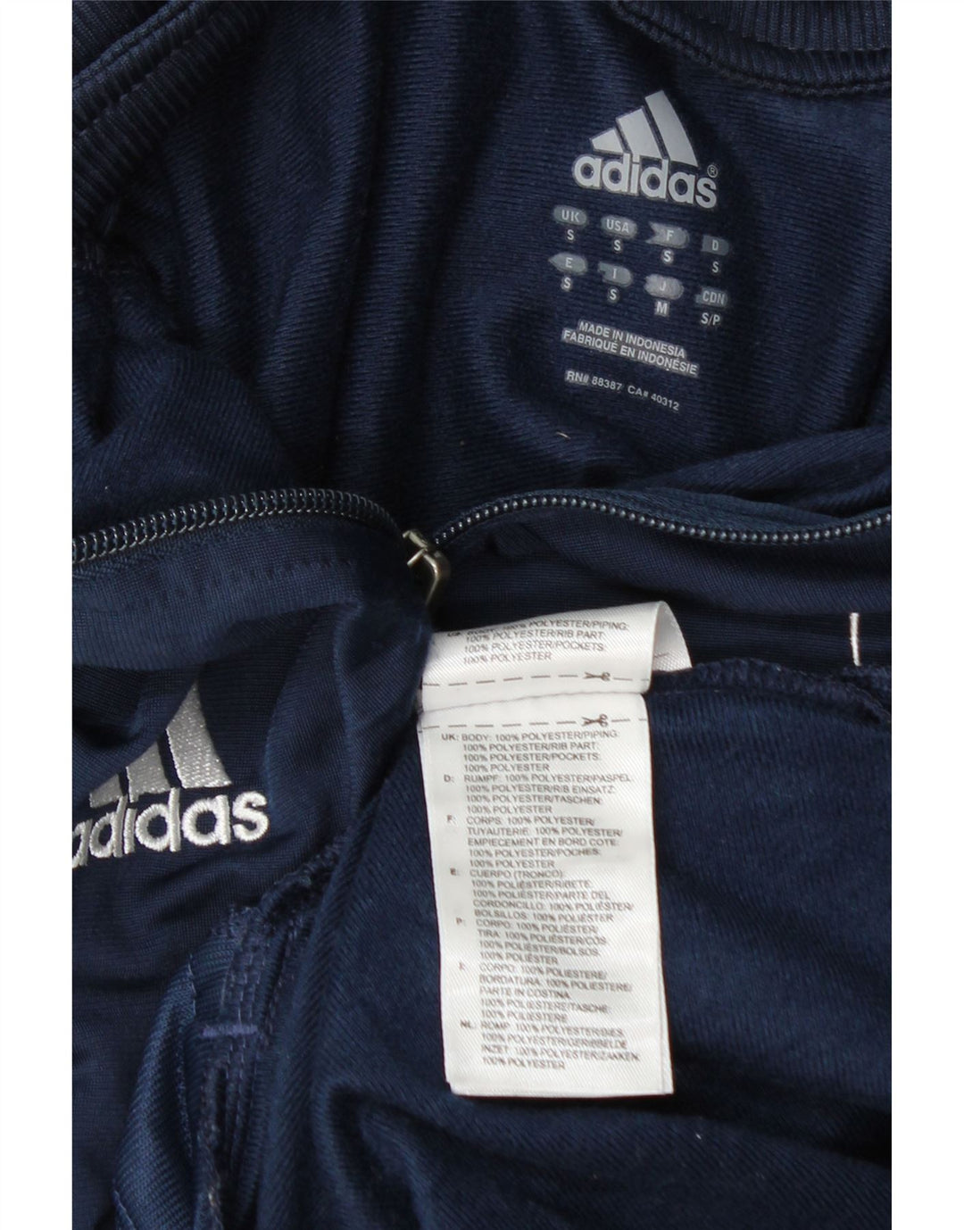 Adidas Mens Spartans Graphic Tracksuit Top Jaqueta Pequena Azul Marinho Poliéster
