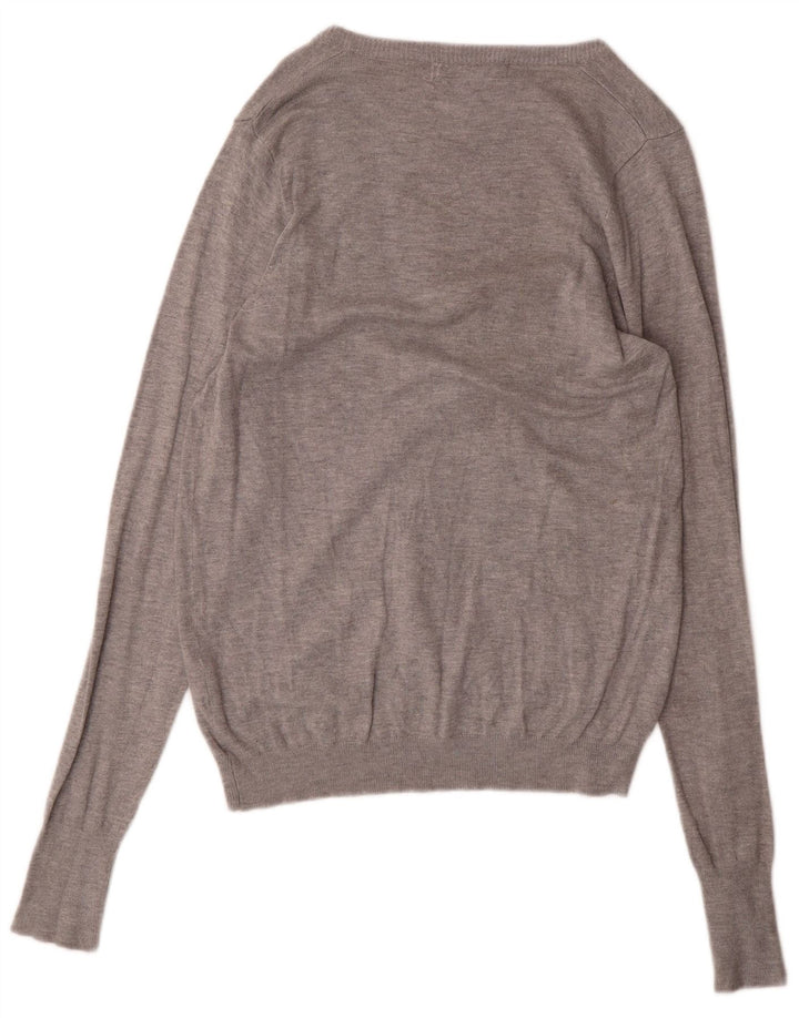 Suéter cardigã masculino ZARA viscose cinza médio