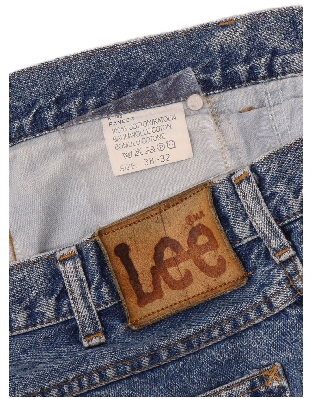 Lee Mens Ranger Straight Jeans W38 L32 Azul Algodão