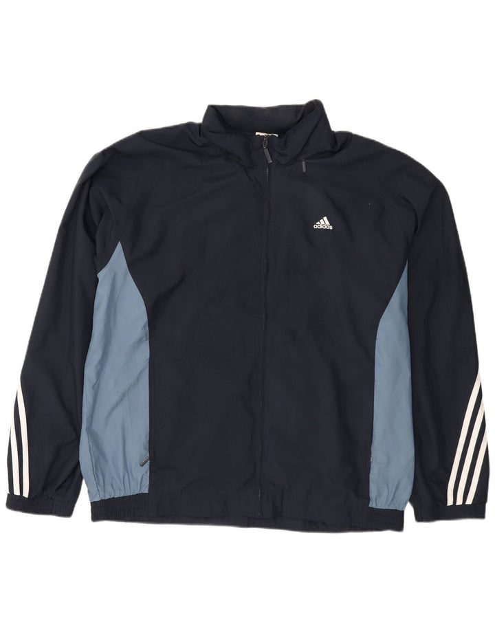Adidas Mens Tracksuit Top Jacket UK 44/46 Grande Azul Marinho Colorblock
