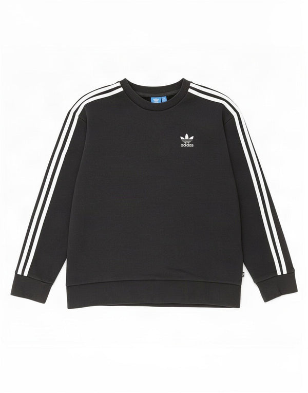 Adidas feminino oversized moletom jumper reino unido 8 pequeno algodão preto