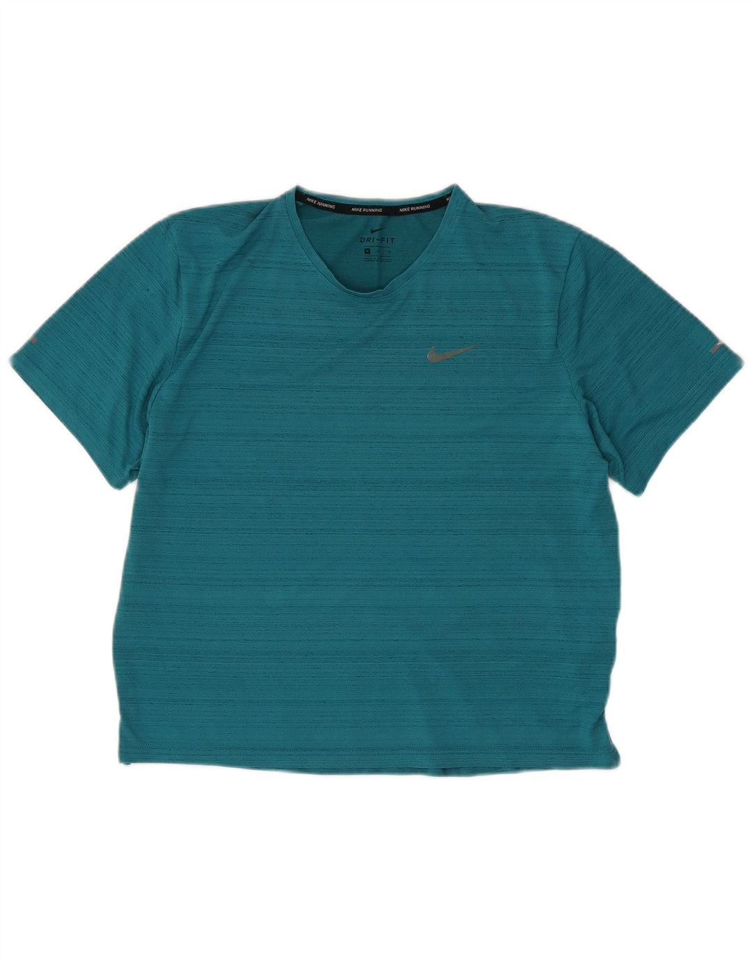Camiseta feminina Nike Dri Fit UK 14 poliéster manchado turquesa médio