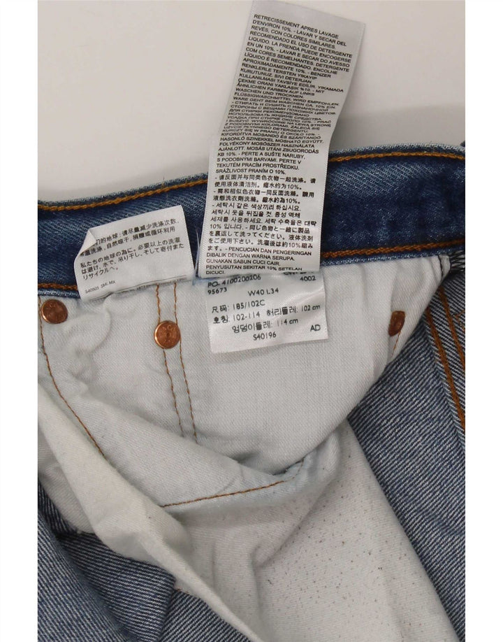 Calça jeans reta masculina Levi's W40 L34 azul algodão