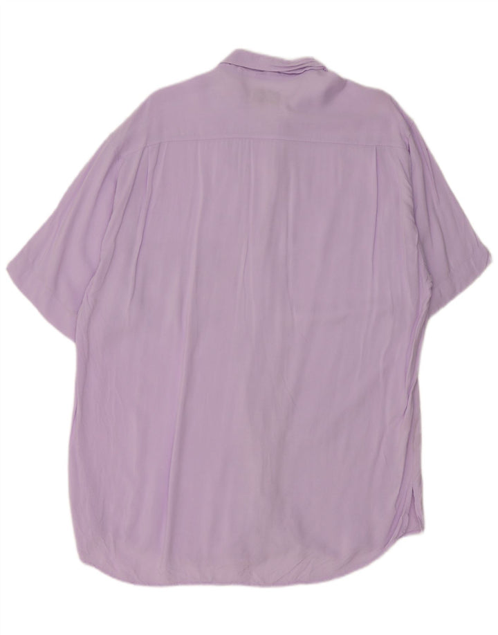 Camisa masculina de manga curta Stefanel grande viscose roxa