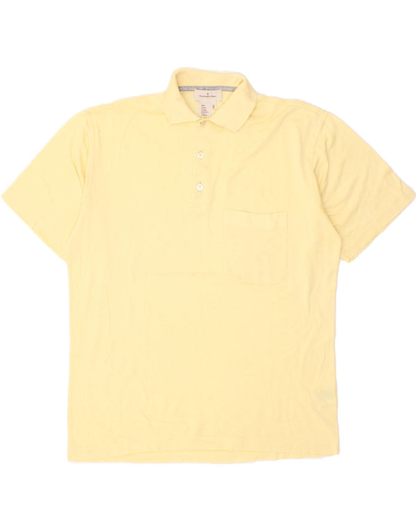 Camisa polo masculina ERMENEGILDO ZEGNA IT 50 algodão amarelo médio