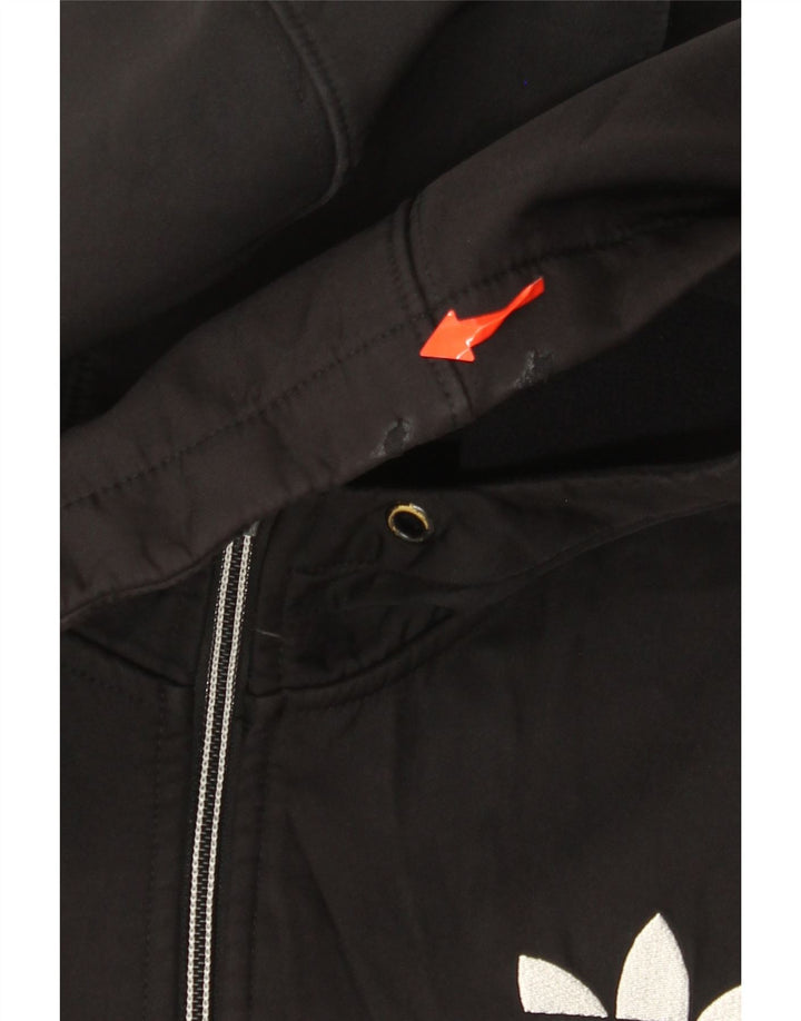 Adidas Mens Zip Hoodie Sweater XS Poliéster Preto
