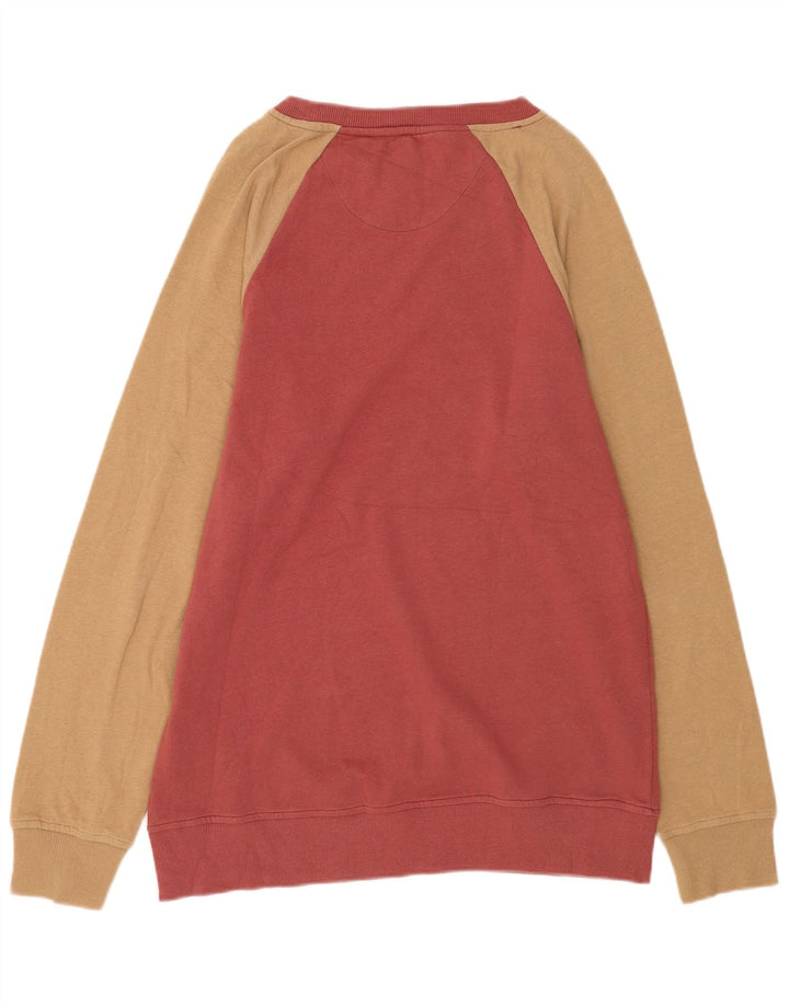 Volcom masculino slim fit moletom jumper médio vermelho colorblock algodão