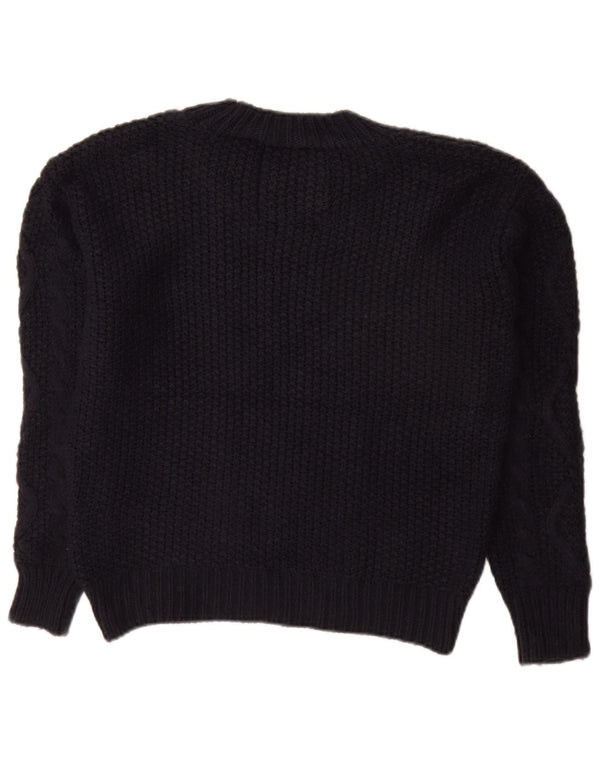 Suéter feminino superdimensionado com gola canoa SUPERDRY Reino Unido 8 pequeno azul marinho