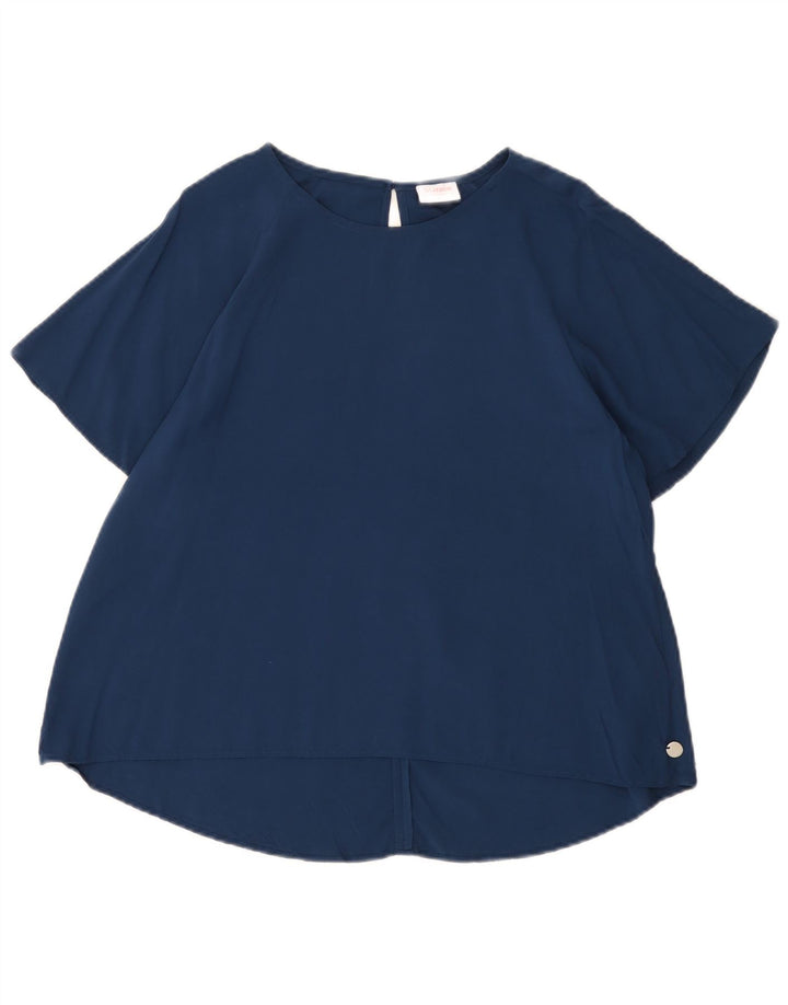 Blusa feminina Sun68 UK 14 viscose azul marinho médio