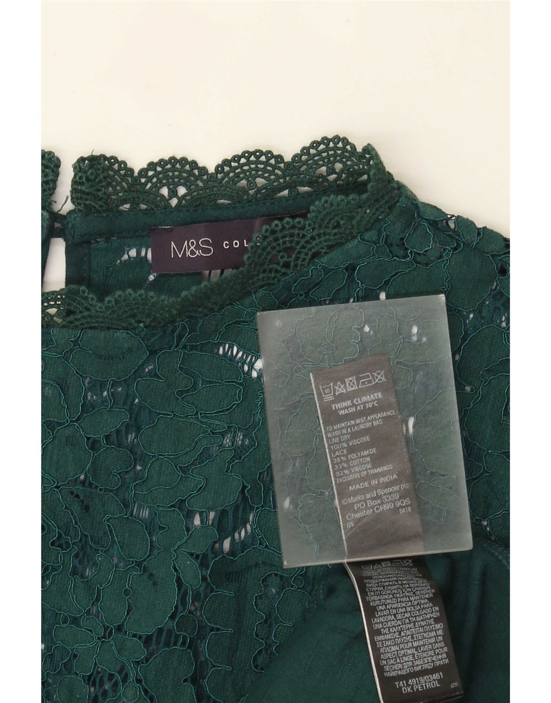 Blusa feminina Marks & Spencer UK 22 3XL viscose verde