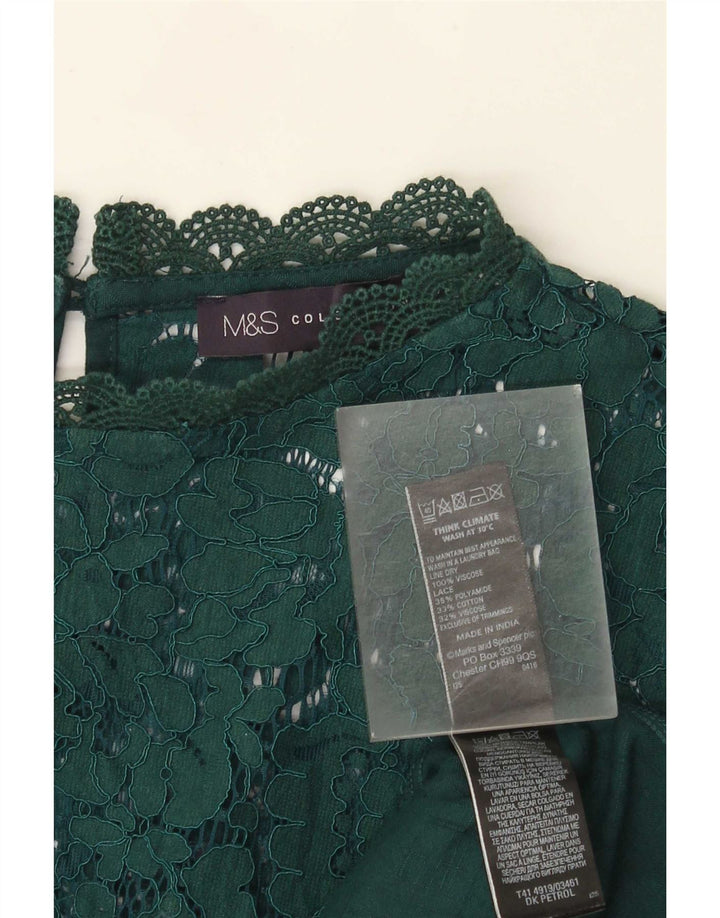 Blusa feminina Marks & Spencer UK 22 3XL viscose verde