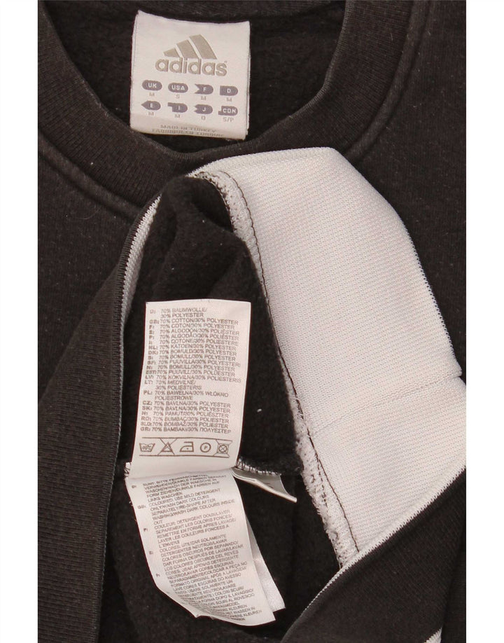 Adidas Mens Moletom Jumper Médio Algodão Preto