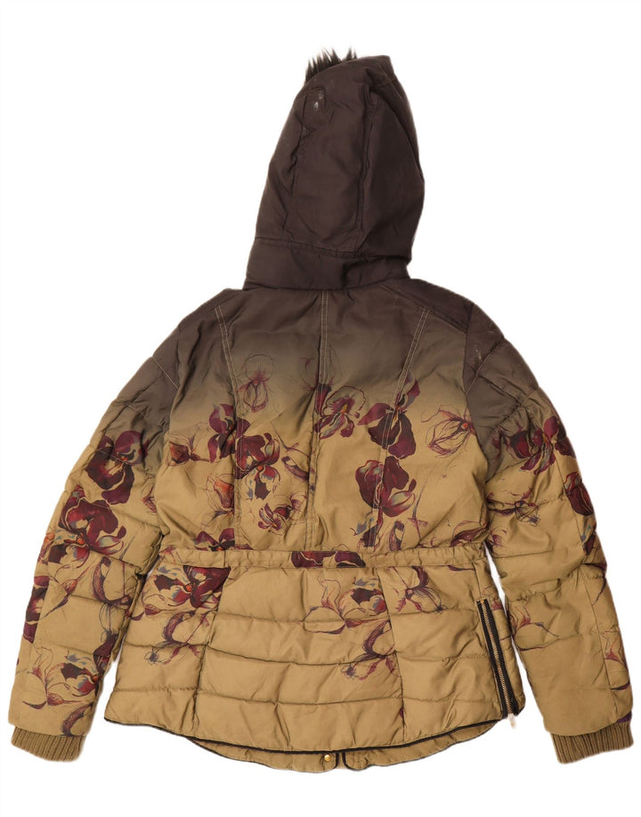 Desigual Jaqueta Feminina Oversized Graphic Acolchoada EU 46 XL Multicolorido