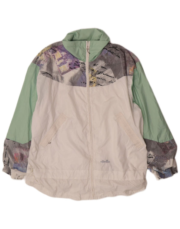 Ellesse Mens Treino Top Jacket IT 46 Small White Colourblock Poliéster