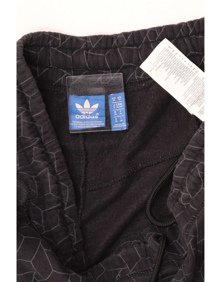 Calça de treino masculina Adidas Joggers cinza médio algodão geométrico