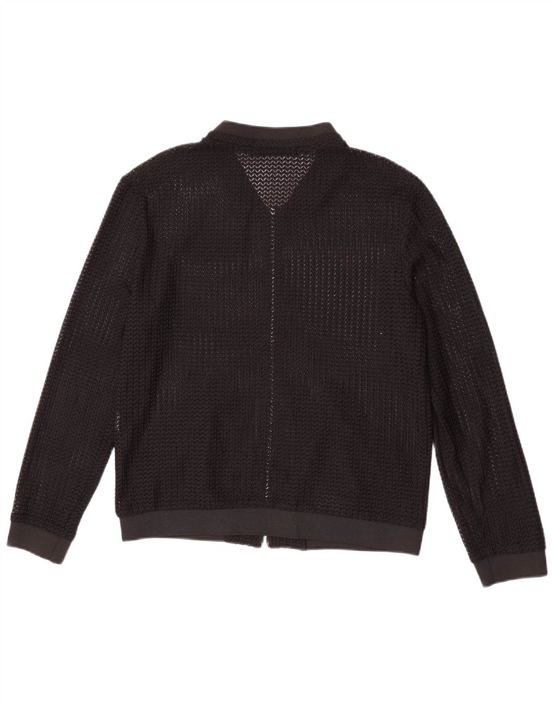 Jaqueta Bomber Feminina Zara Transparente UK 14 Médio Preto