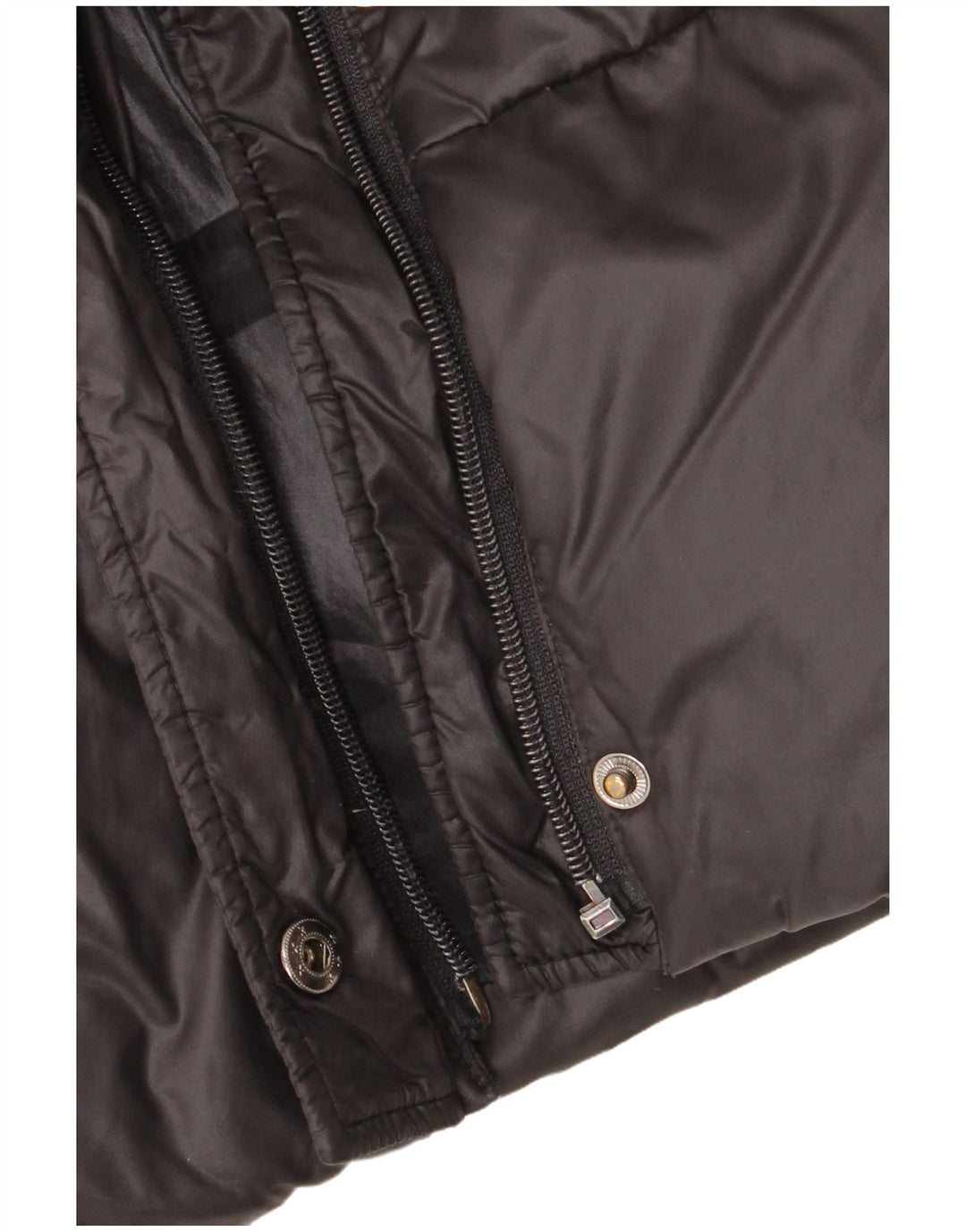 Jaqueta acolchoada feminina Guess UK 8 pequena preta de nylon