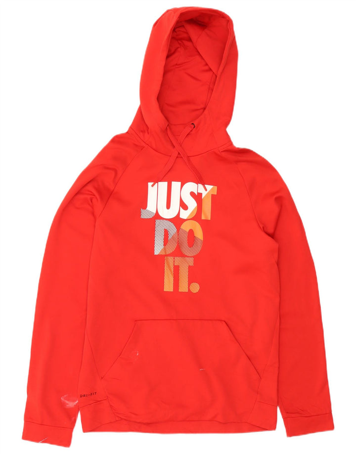 Suéter Nike masculino Dri Fit Graphic com capuz pequeno poliéster vermelho