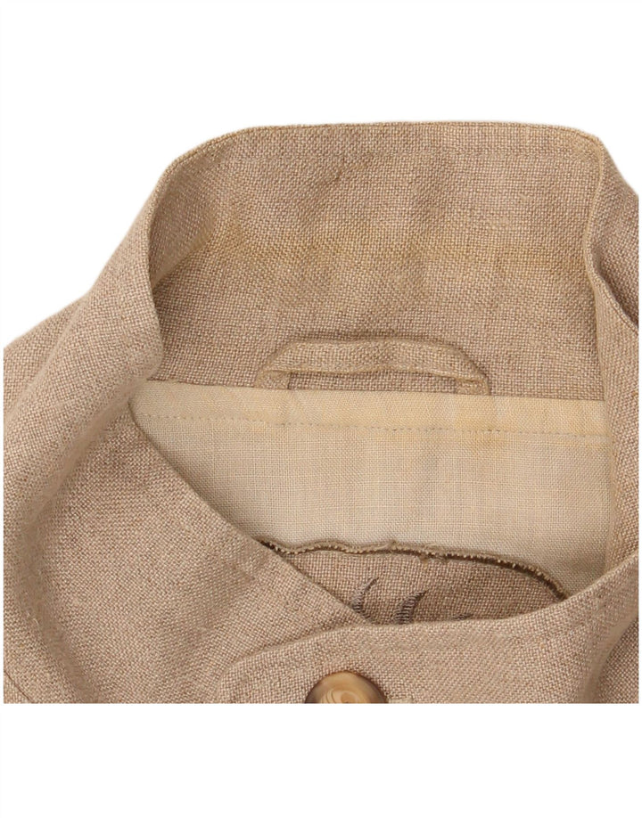 Jaqueta bomber masculina Rosner EU 52 XL linho bege